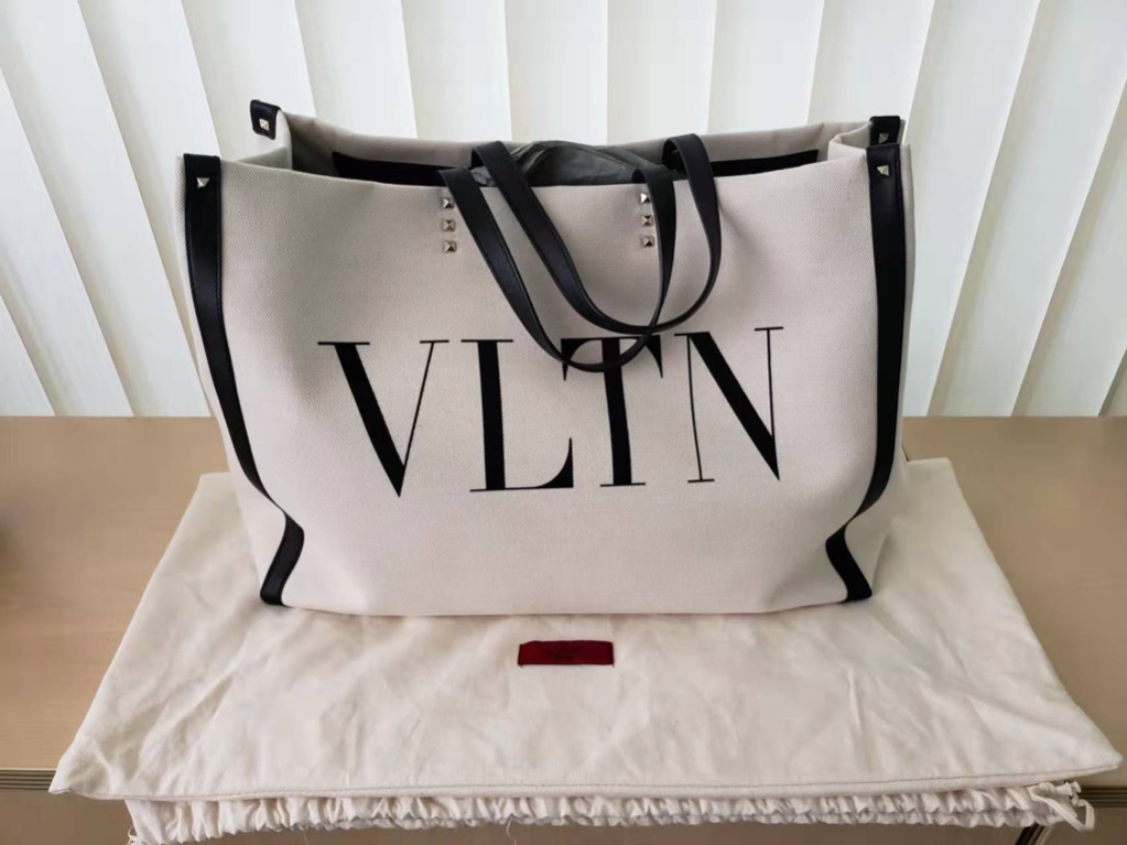Valentino canvas tote clearance