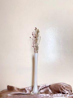 Vintage Japanese Glass Art Vase (white)