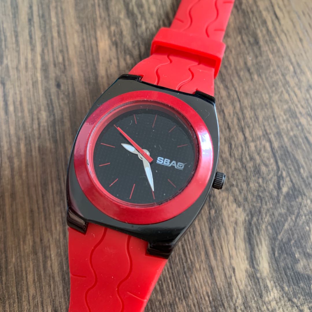 Red waterproof watch clearance