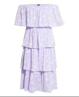 Zalora Tiered Off Shoulder Dress