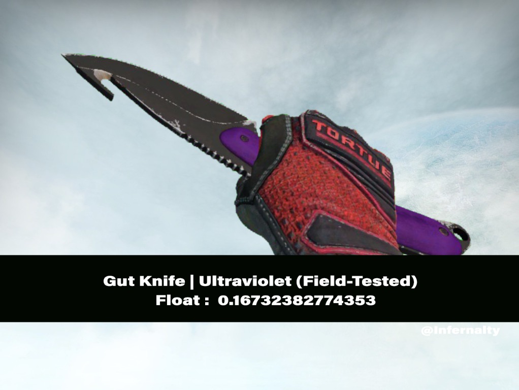 (0.16FV) Gut Knife Ultraviolet FT CSGO SKINS KNIVES, Video Gaming