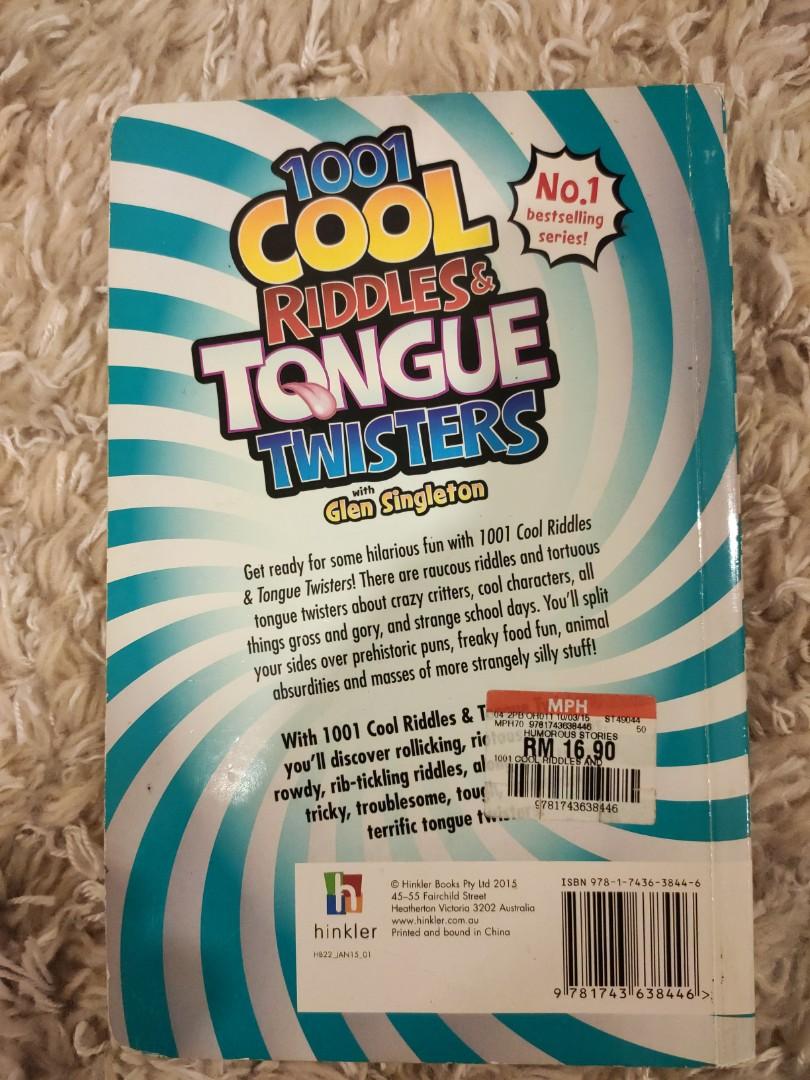 1001 Cool Riddles & Tongue Twisters, Hobbies & Toys, Books & Magazines