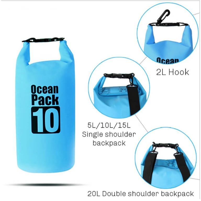 10L Outdoor Ocean Pack Waterproof Dry Bag Bucket Backpack Swim