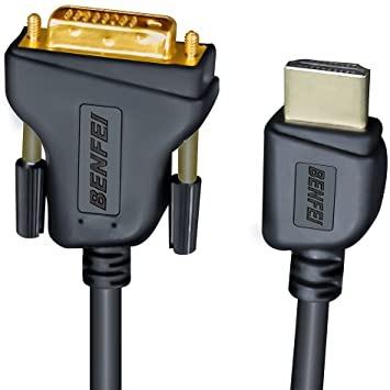 VeLLBox 5Ft HDMI A-Type Male to DVI 24+1 Male Cable Gold Plated High Speed Bi-directional HDMI to DVI Cable Grey 1.5m/5ft
