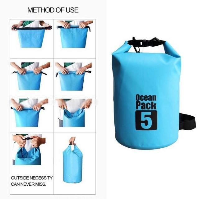 5L Outdoor Ocean Pack Waterproof Dry Bag Bucket Backpack Swim