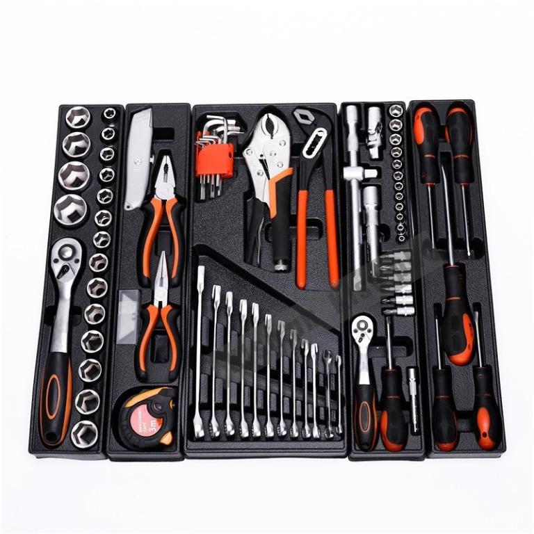 QUENCHING 1/4" & 3/8" Drive Socket Set, 74Pcs Socket Wrench Set SAE From 1/4"-3/4", Metric 4-19mm, 6-Point CR-V Shallow Sockets Kit With 72T - View #12