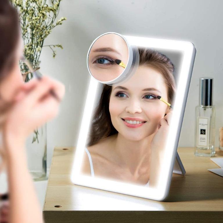 𝐅𝐑𝐄𝐄 𝐃𝐄𝐋𝐈𝐕𝐄𝐑𝐘 Aevo Makeup Mirror, Aevo 10x Magnifying Lighted Makeup Mirror 30 Led