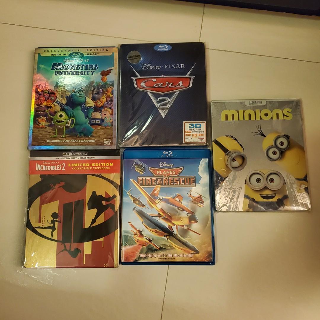 港版中字鐵盒bluray 藍光blu Ray 車王超人特工4k Minions 迪士尼 興趣及遊戲 音樂樂器 配件 音樂與媒體 Cd 及dvd Carousell