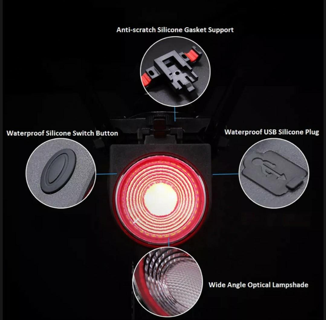 Antusi A8 Bicycle Burglar Alarm cum Smart Tail light with brake sensing