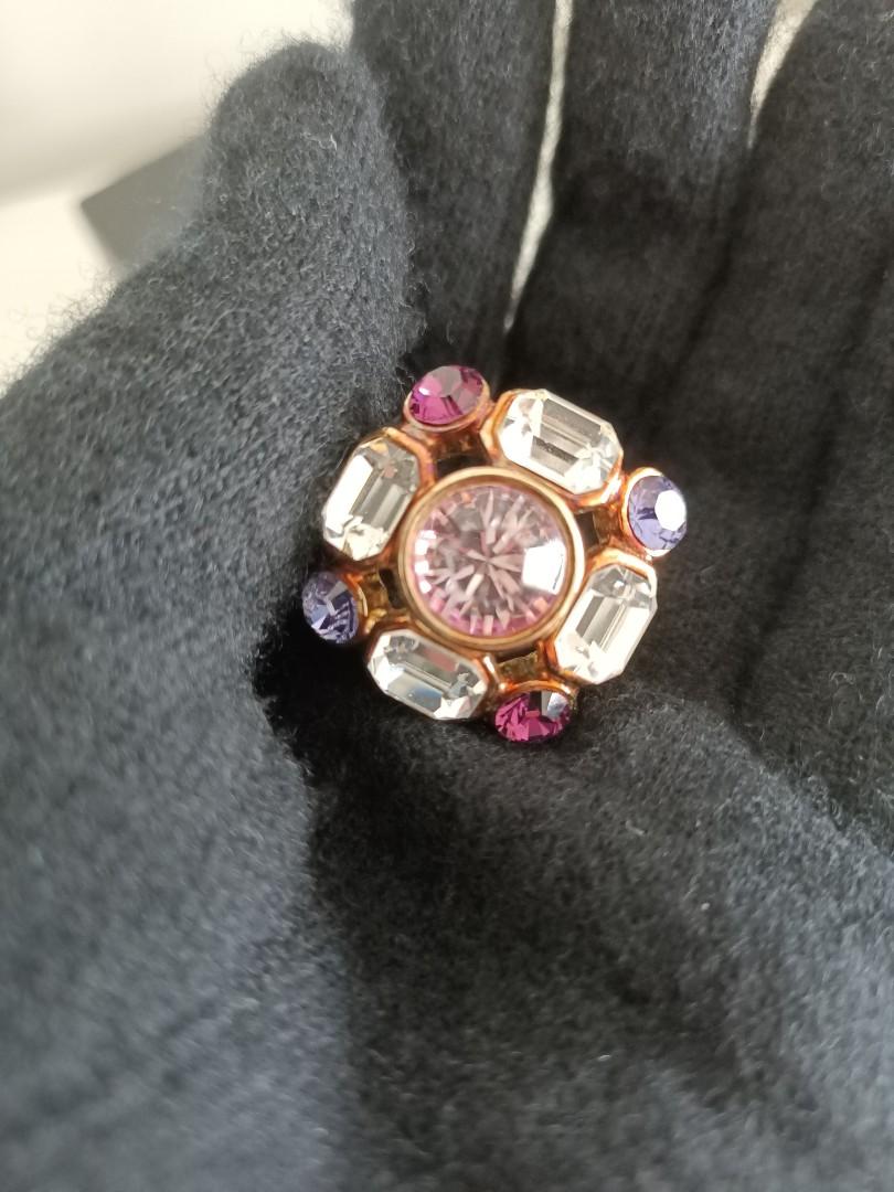 Versace multicolour stone ring authentic Luxury Accessories on Carousell