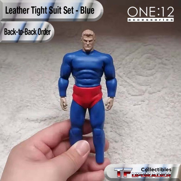 Back-to-Back Order] Leather Tight Suit Set Blue 1/12 Accessories