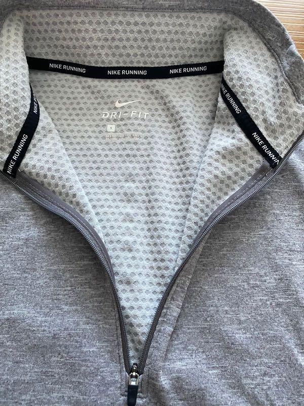 Baju Nike running longsleeve grey 