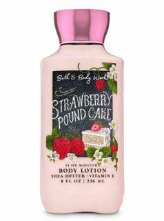 Bath and Body Works Strawberry Pound Cake Body Lotion 236ml (Imported from Canada)