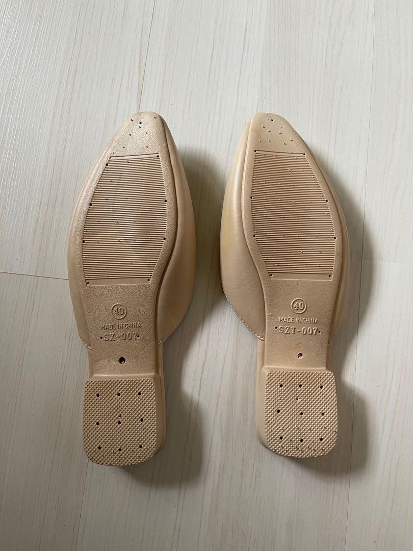 Beige Slip On Sandals (Category: Flats & Sandals) located in Makati City. Submitted by dingustts (Listing ID 1149125688, Image 2). Description: Beige Slip On Sandals - worn once just to try on - never brought outside - bought for 400 pesos RFS: not my style! :(.