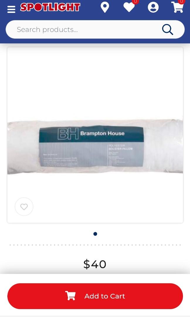 BNIB Brand new Bolster Pillow RSP 40