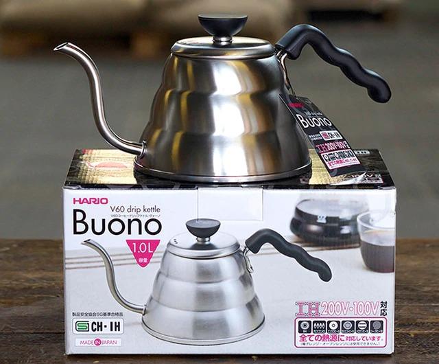 Hario V60 Buono Drip Kettle Electric Gooseneck Coffee Kettle 800 mL,  Stainless Steel, Silver - AliExpress