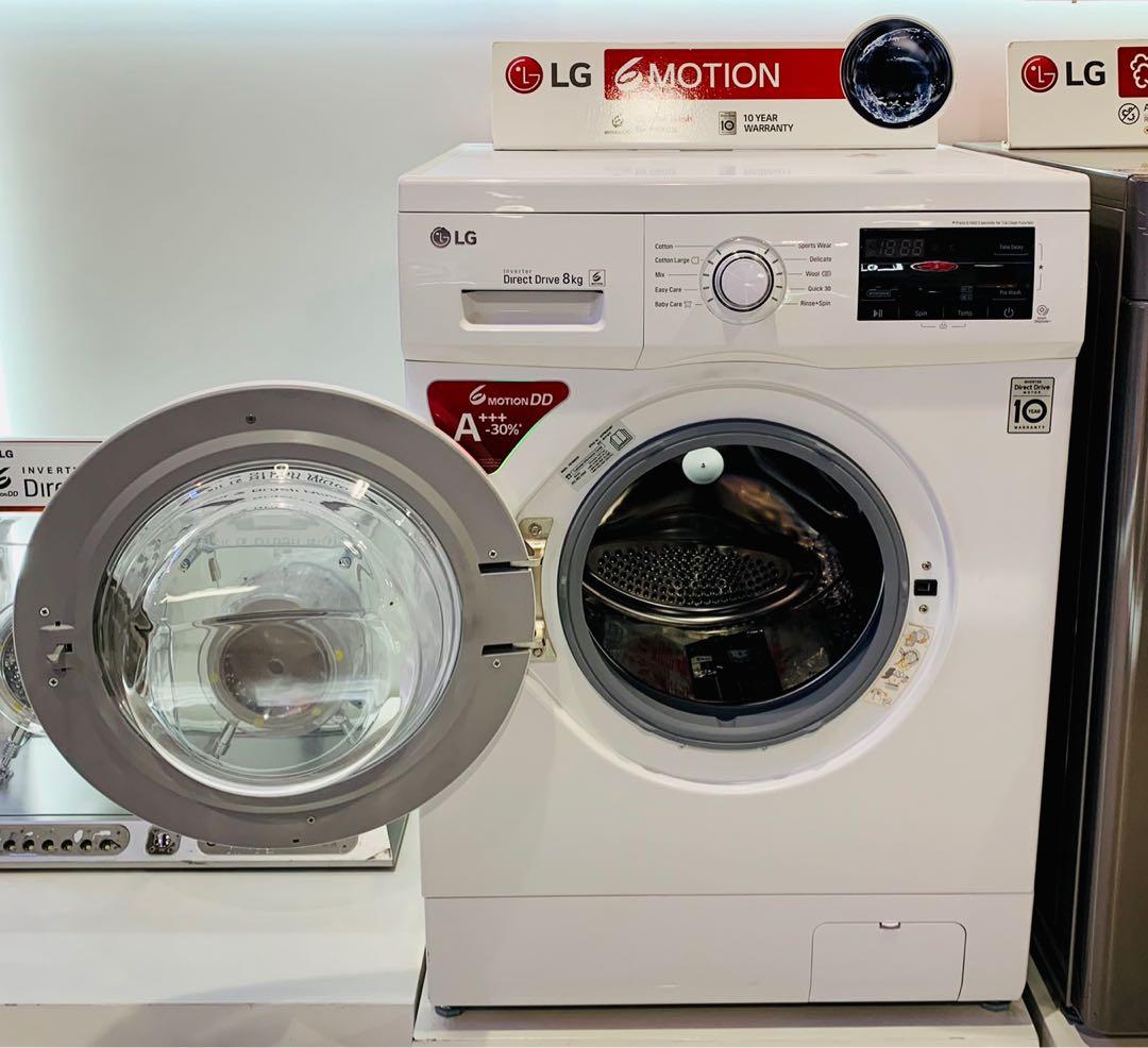 Brand New LG FM1008N3W 8.0kg Front Load Inverter Washing Machine