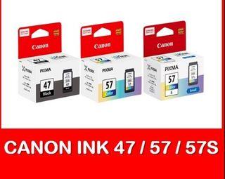 for E3370 2pcs - Assorted PIXMA PG-47 and CL57 Ink Cartridges Canon 