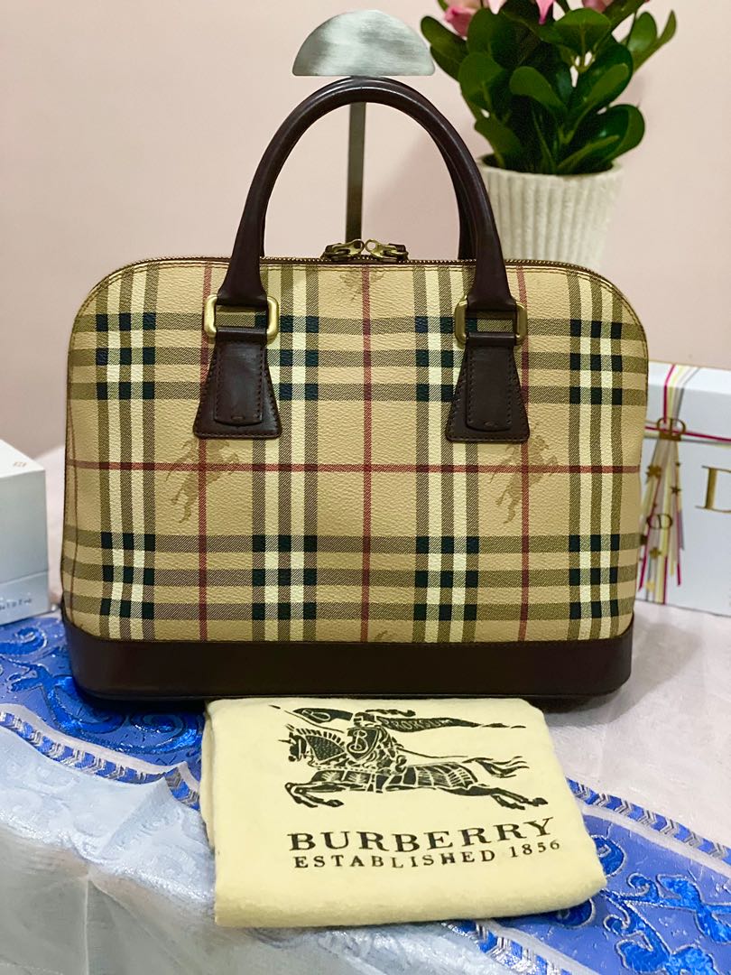 Authentic BURBERRY London Classic Check Alma Bag, Luxury, Bags & Wallets on  Carousell