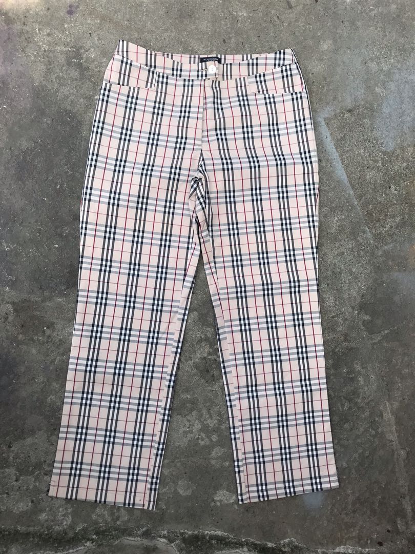 Burberry Plaid Pants, Women's Fashion 