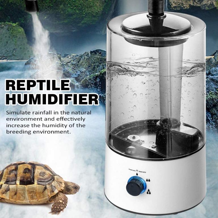 CALIDAKA Reptile Humidifier Fogger 4L Reptile Humidifiers Mister with Extension Tube for Tortoise Habitat Chameleon Snake Amphibians Compatible with Terrariums Cages and Enclosures Furniture Home Livi...