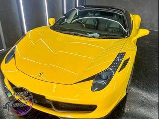 Car Spray Painting - Ferrari Yellow