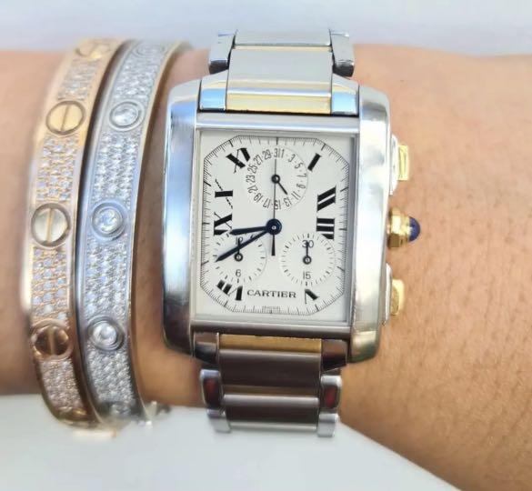 CARTIER TANK CHRONOFLEX Luxury Watches on Carousell