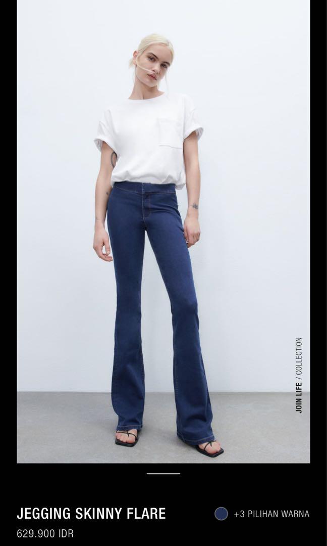 Celana Jeans cutbray/flare zara, Fesyen Wanita, Pakaian Wanita, Bawahan di  Carousell