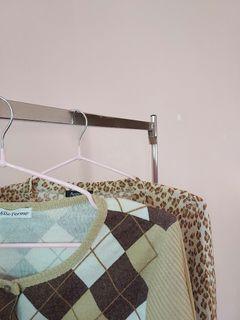 Cheetah & argyle cardigan