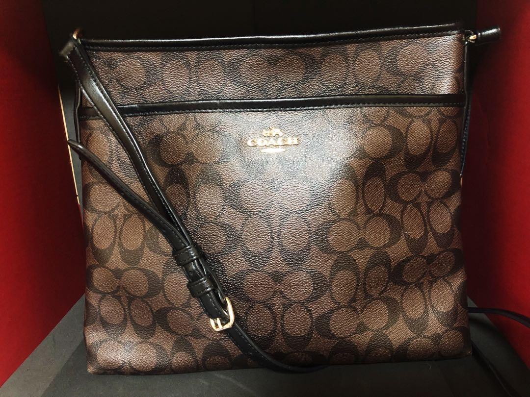 Coach signature file clearance crossbody messenger bag f58297