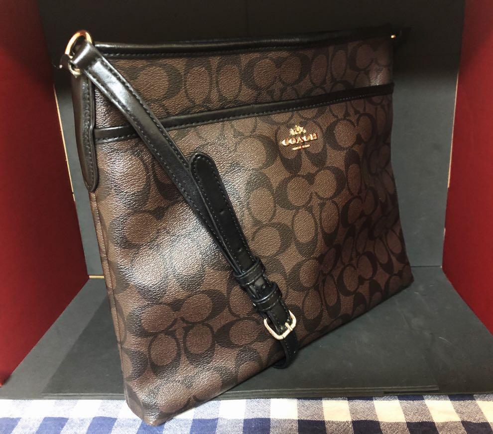 Coach signature file clearance crossbody messenger bag f58297