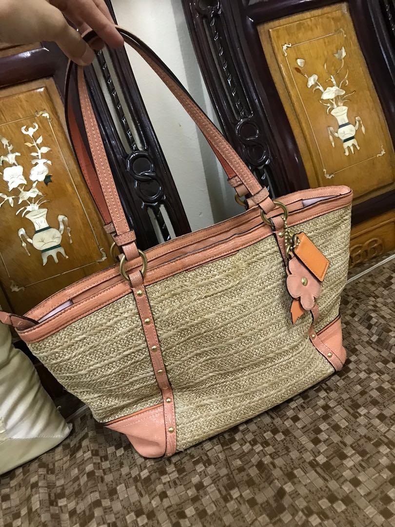 Coach top peach bag