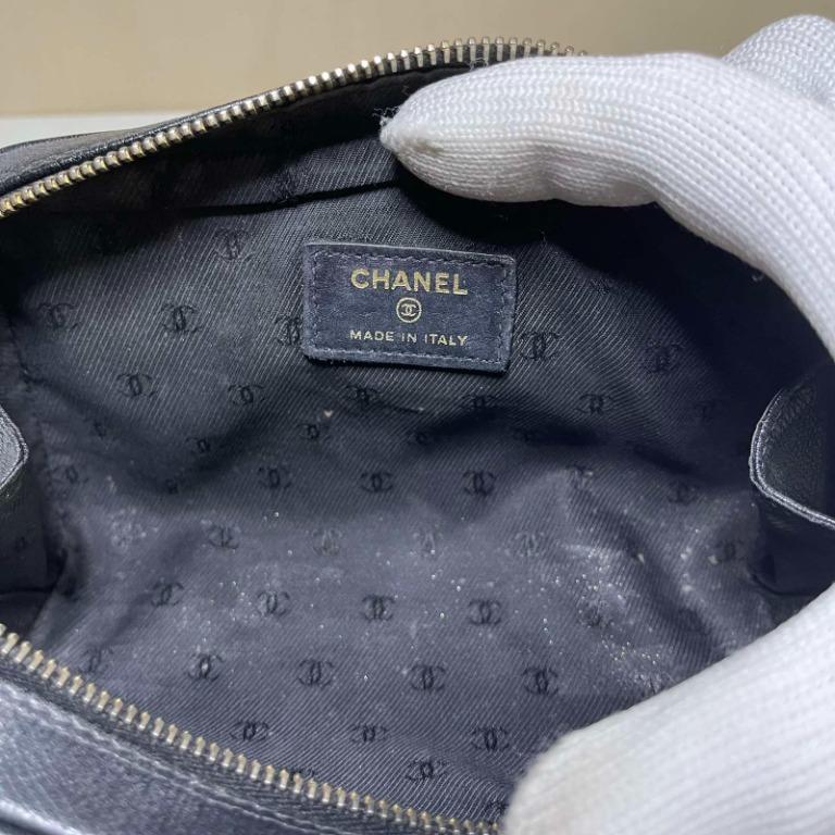 CoCo Chanel Zip Around Pouch in Black with Holo Intact, Luxury, Bags