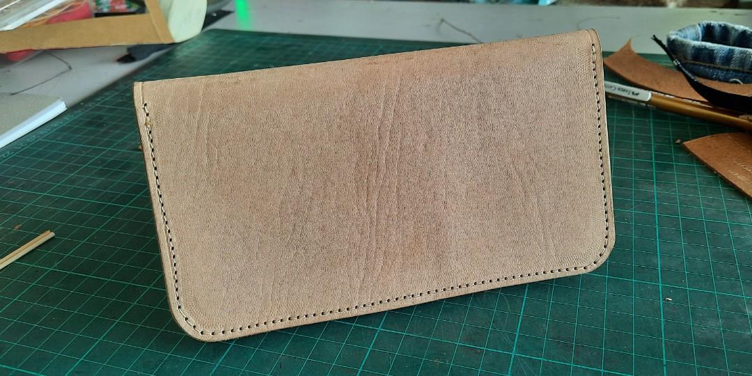 Custom Leather Trucker Wallet., Men's Fashion, Watches & Accessories