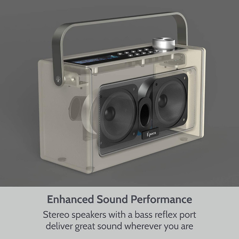 DAB/DAB+ & FM Radio Portable Bluetooth Speaker, Rechargeable Digital ...