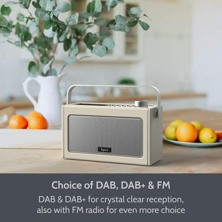 DAB/DAB+ & FM Radio Portable Bluetooth Speaker, Rechargeable Digital ...