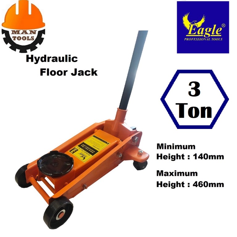 Eagle Hydraulic Floor Jack 3Tons ( Minimum Height 140mm / Maximum