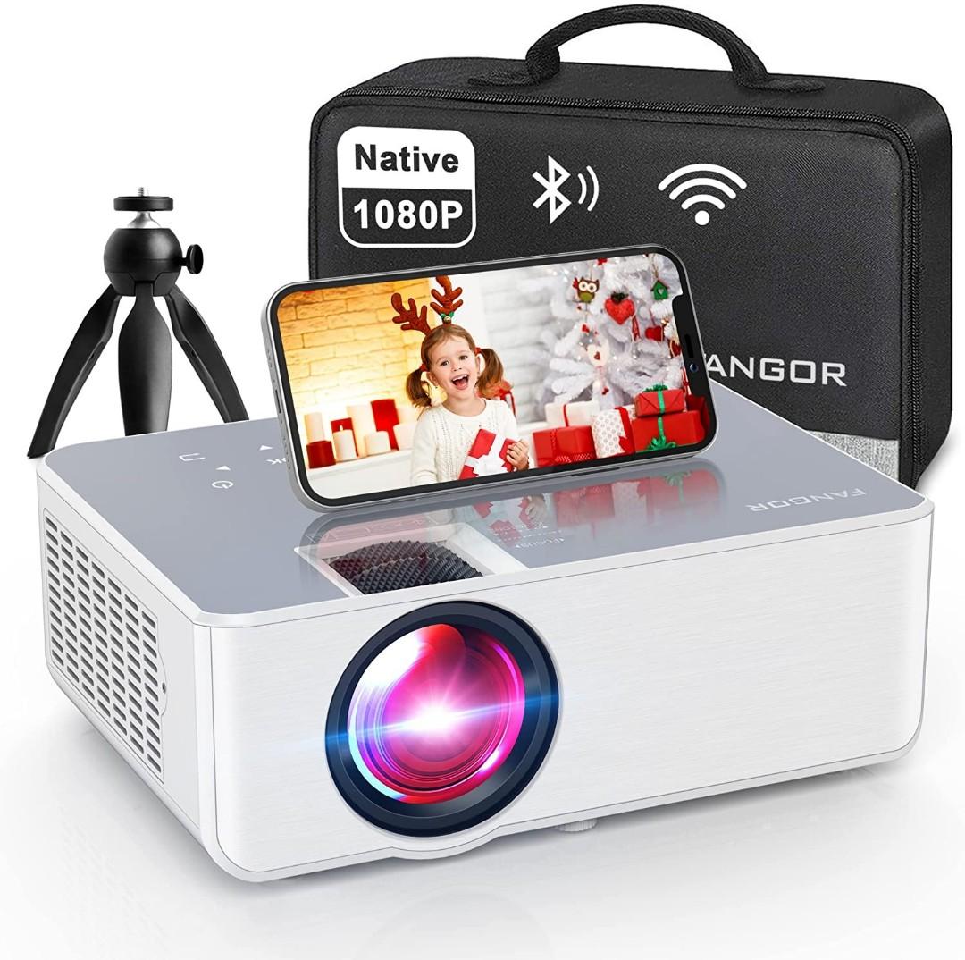 FANGOR 1080P HD Projector, WiFi Bluetooth Projector, 230 Inch Portable