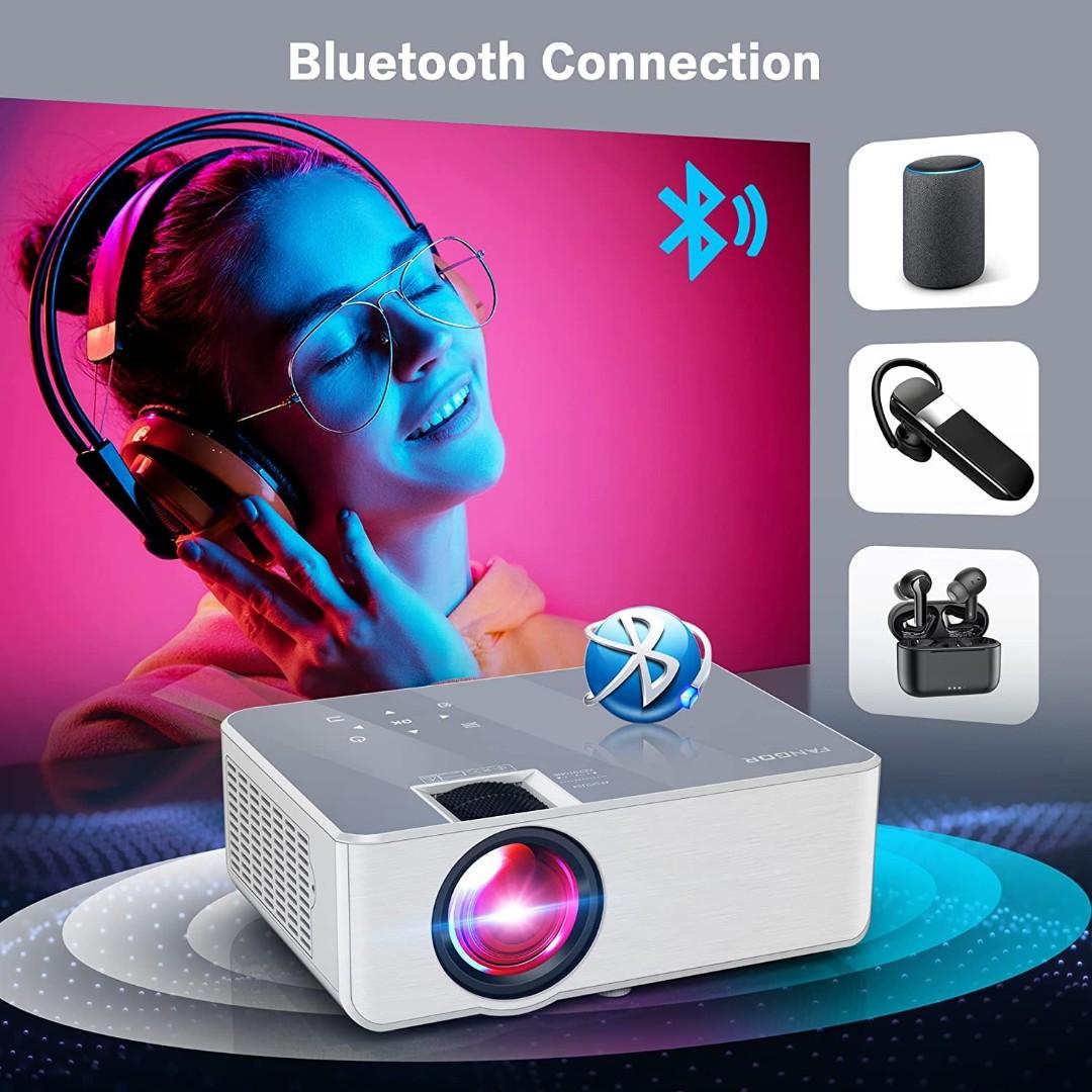 FANGOR 1080P HD Projector, WiFi Bluetooth Projector, 230 Inch Portable
