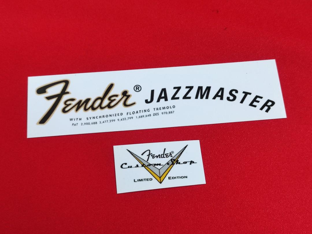 FENDER JAZZMASTER WATERSLIDE GUITAR DECAL, BLACK, Hobbies & Toys, Music