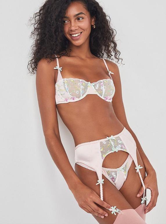 [Set L/M] For Love & Lemons Midsummer Floral Bra and Panty Set, Women