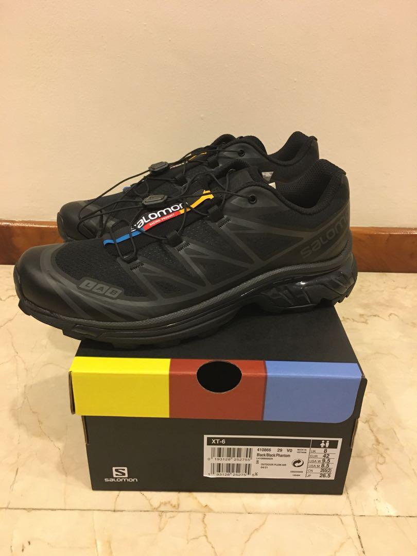 FREE Doorstep Delivery!) (For Retail!) WTS BNDS With Tags Salomon XT-6  (Black/Black/Phantom) - Men's UK8/US8.5, Men's Fashion, Footwear, Sneakers  on Carousell