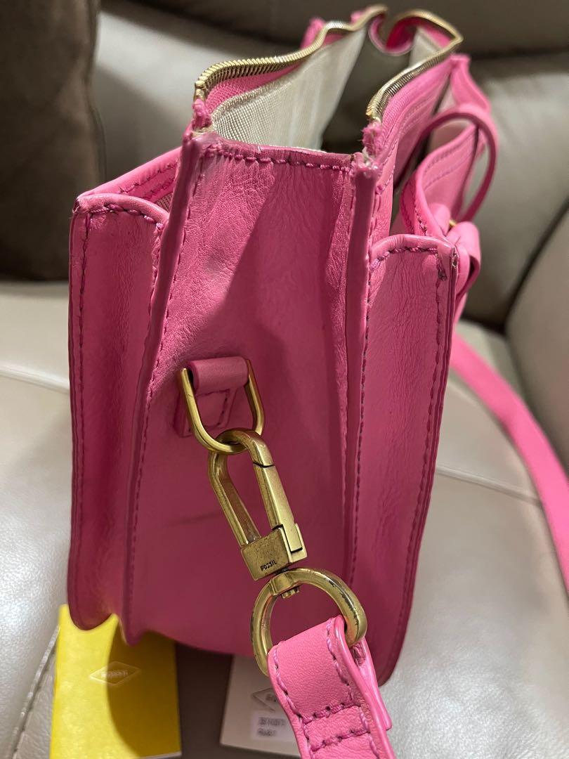 Fossil ryder satchel pink on sale