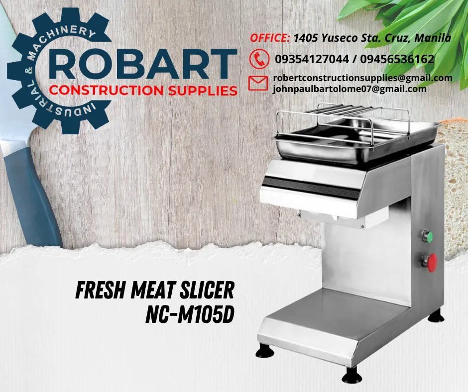 FRESH MEAT SLICER (Category: Dinnerware & Cutlery) located in Manila. Submitted by bellarobart (Listing ID 1149125925, Image 1). Description: FRESH MEAT SLICER NC-M105D POWER: 650W VOLTAGE: 220V / 60Hz BLADE THICKNESS: 5mm WEIGHT: 29kg.
