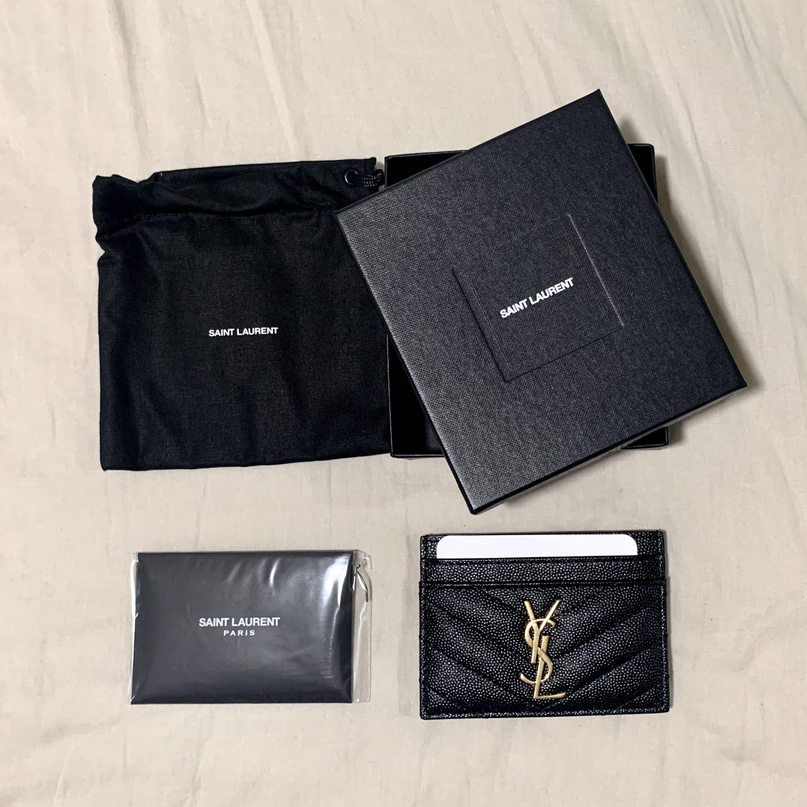 Authentic 」 YSL card holder, Luxury, Bags & Wallets on Carousell