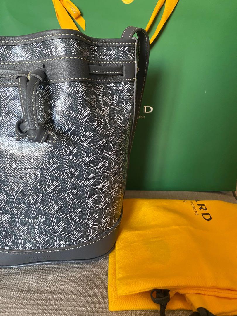 Goyard, Bags, Goyard Petit Flot Bucket Bag Greygreen