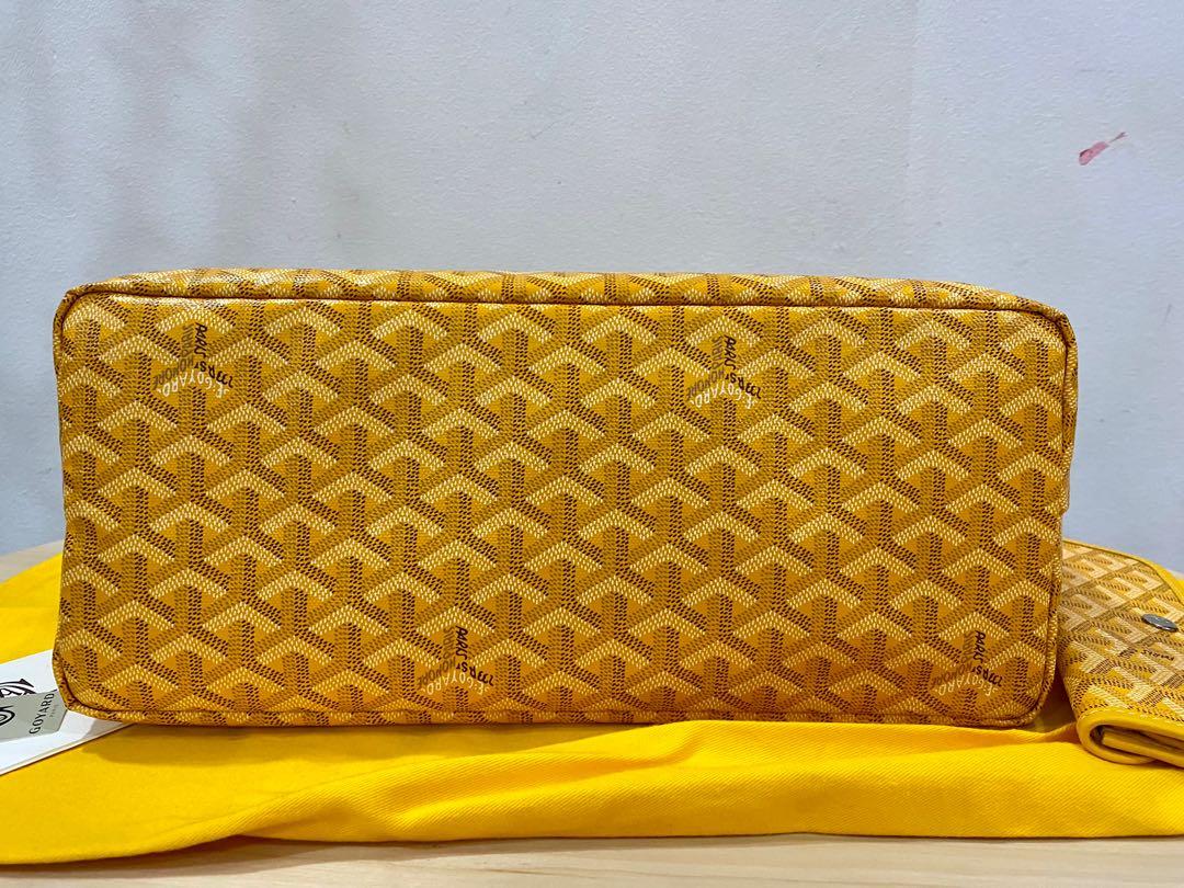 Goyard Yellow Saint Louis GM Leather Cloth Cloth ref.125587 - Joli Closet