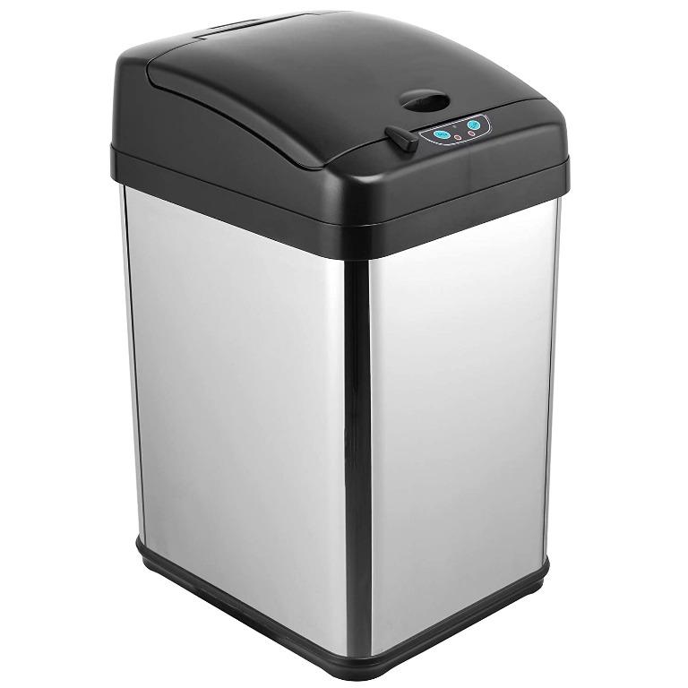 Grandma Shark Smart Induction Stainless Steel Automatic Dustbin with Anti-Pet Lock, Cube, 30 Litre ", Furniture & Home Living, Cleaning & Homecare Supplies, Waste Bins & Bags on Carousell