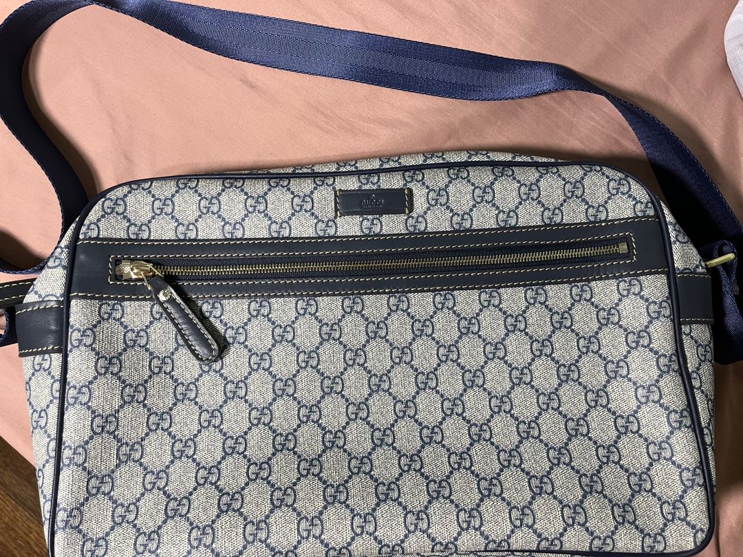 Gucci blue messenger 2025 bag