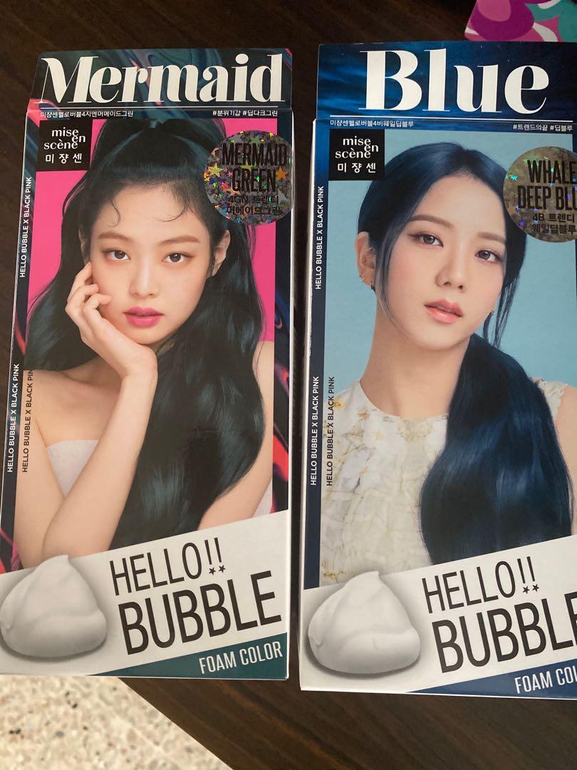 Hello Bubble Hair Dye MermaidGreen, WhaleDeepBlue, Beauty & Personal